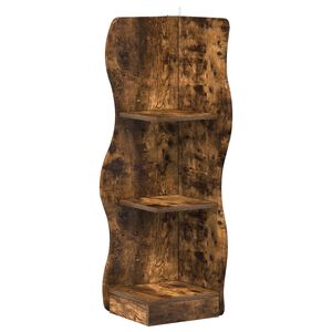vidaXL P&oacute;łka narożna Dąb wędzony 34 x 33 x 102 cm Drewno inżynieryjne