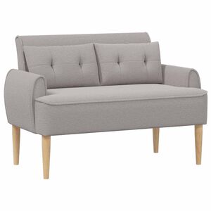 vidaXL Sofa dwuosobowa z guzikowym pikowaniem jasnoszary Boucl&eacute;