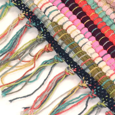 vidaXL Ręcznie tkany dywanik Chindi, bawełna, 120x170 cm, kolorowy