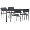 vidaXL Zestaw do jadalni 5 szt. Antracyt 165 x 80 x 72 cm Stal