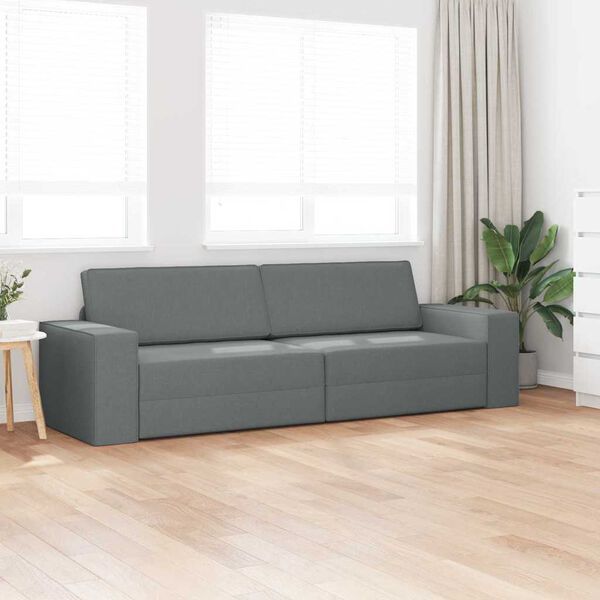 vidaXL Sofa Bed Ciemnoszary 245 x 78 x 77 cm tkanina