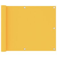 vidaXL Parawan balkonowy, żółty, 75x300 cm, tkanina Oxford