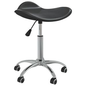 vidaXL Taboret kosmetyczny, czarny, sztuczna sk&oacute;ra