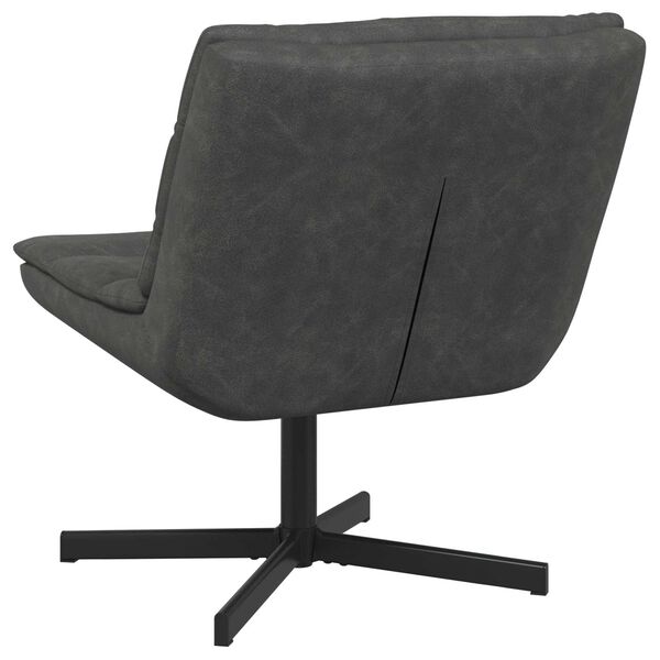 vidaXL Fotel obrotowy Czarny 63 x 75 x 76 cm Antyczny PU