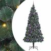 vidaXL Sztuczna Choinka LED z Zestawem Bombek Zielony 240 cm PET