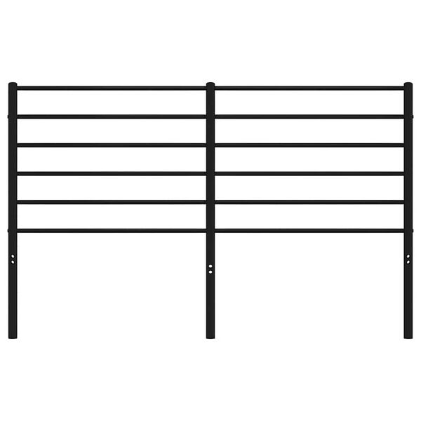 vidaXL Metalowe wymienne wezgłowie, czarne, 150 cm