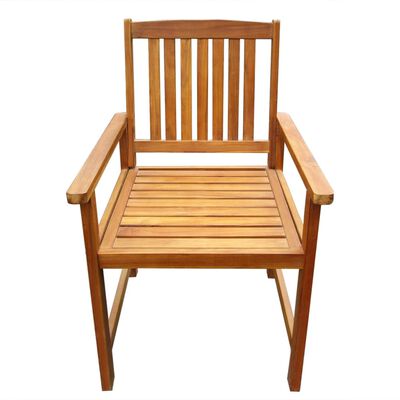 vidaXL Krzesła ogrodowe, 2 szt., lite drewno akacjowe, brązowe