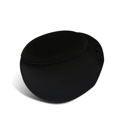 vidaXL Toaleta wisząca w formie jaja, czarna