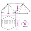 vidaXL Namiot rodzinny tipi, 8-os., szaro-pomarańczowy, wodoszczelny