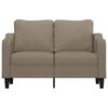 vidaXL Sofa 2-osobowa, kolor taupe, 120 cm, tapicerowana tkaniną