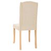vidaXL Krzesła stołowe, 2 szt., kremowe, obite tkaniną