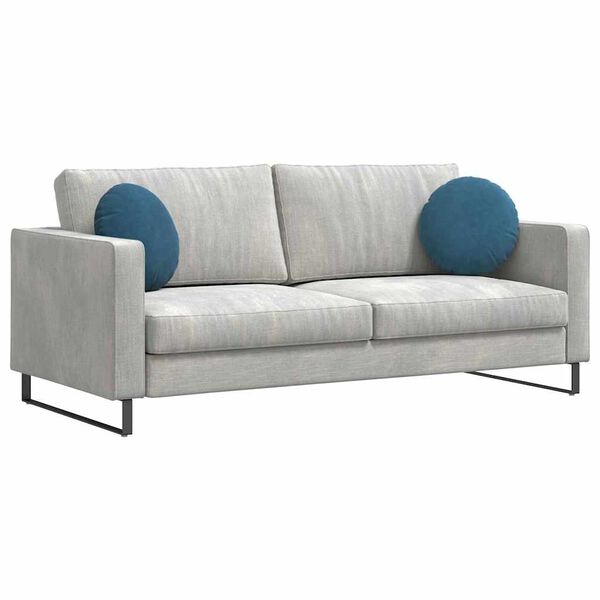 vidaXL Poduszki na siedziska 2 pcs Niebieski &Oslash; 40 x 13 cm Aksamit