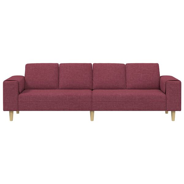 vidaXL Sofa do salonu Czerwone wino 250 x 77 x 76 cm Poliester