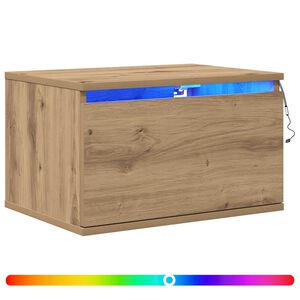 vidaXL Ścienny stolik nocny Dąb rzemieślniczy 50 x 36 x 30 cm