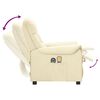 vidaXL Elektryczny fotel masujący, kremowy, sztuczna skóra