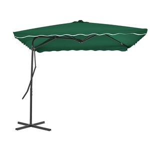 vidaXL Parasol ogrodowy na słupku stalowym, 250 x 250 cm, zielony