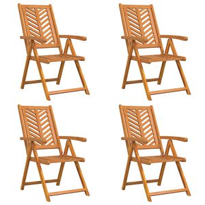 vidaXL Krzesło Ogrodowe 4 pcs Brązowy 57 x 72 x 109 cm