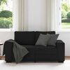 vidaXL Sofa 2-osobowa Czarna 160x77x82 cm Tkanina