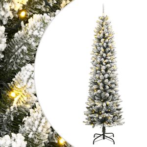 vidaXL Sztuczna choinka, ośnieżona, 150 lampek LED, 120 cm