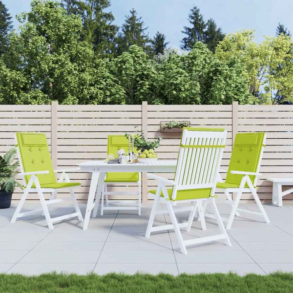 vidaXL Poduszki na krzesła z wysokim oparciem, 4 szt., jasnozielone