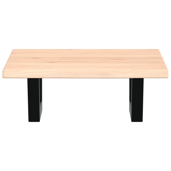 vidaXL P&oacute;łka ścienna pod umywalkę, stal i lite drewno dębowe