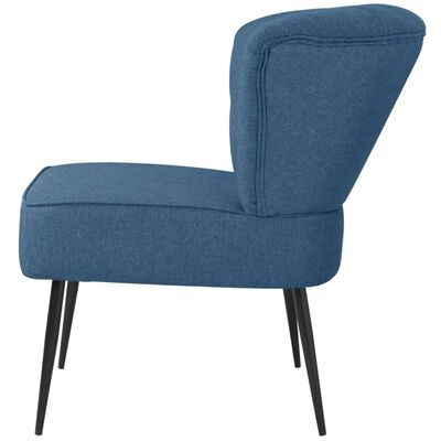 vidaXL Fotel koktajlowy, niebieski, tkanina