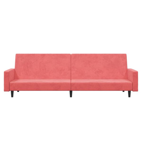 vidaXL 2-osobowa kanapa, r&oacute;żowa, tapicerowana aksamitem