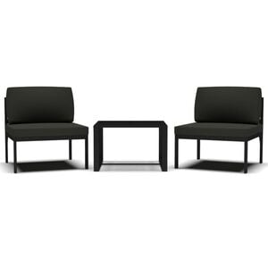 vidaXL 3-cz. zestaw wypoczynkowy z poduszkami, aluminium, antracytowy