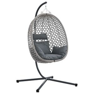 vidaXL Wiszące krzesło jajo polirattan 104 x 100 x 191 cm