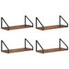 vidaXL P&oacute;łki ścienne 4 szt. Stare drewno 40 x 16 x 15,5 cm