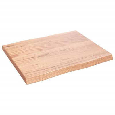 vidaXL Blat, jasnobrązowy 60x50x(2-4)cm drewno z naturalną krawędzią