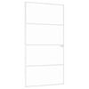 vidaXL Drzwi wewnętrzne, białe, 102x201,5 cm, szkło i aluminium