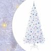 vidaXL Sztuczna choinka z 300 diodami LED Biały 240 cm PVC i stal