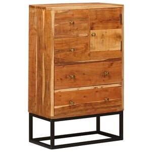 vidaXL Komoda z szufladą Naturalny 55 x 30 x 90 cm Lite Drewno Akacji