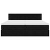 vidaXL Rama łóżka otomana z materacami, czarna, 200x200 cm, aksamit