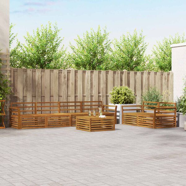 vidaXL Zestaw sof na zewnątrz 7 pcs Naturalny Lite Drewno Akacji