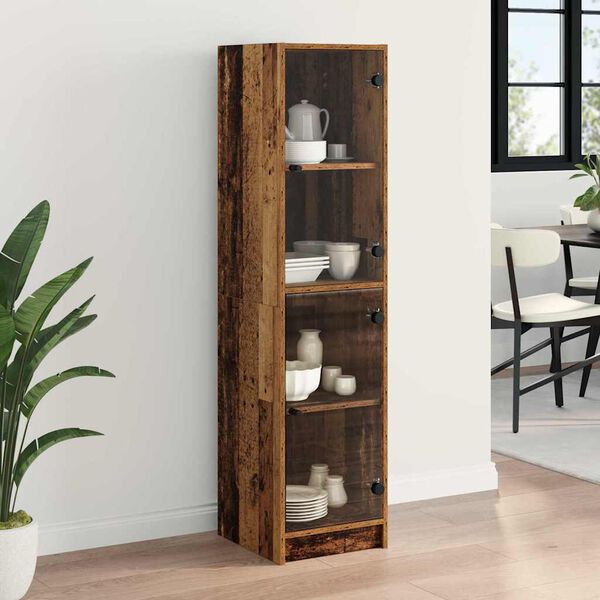 vidaXL Highboard Stare drewno 35 x 37 x 142 cm Materiał drewnopochodny