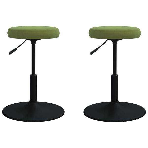 vidaXL Krzesła stołowe, 2 szt., jasnozielone, aksamitne