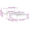 vidaXL Ramka ł&oacute;żka Woskowy Brąz 90 x 190 cm Lite drewno sosnowe