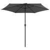 vidaXL Parasol ogrodowy na aluminiowym słupku, 270x246 cm, antracytowy