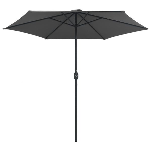 vidaXL Parasol ogrodowy na aluminiowym słupku, 270x246 cm, antracytowy