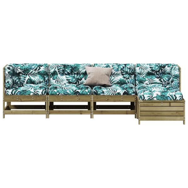 vidaXL 5-cz. zestaw mebli do ogrodu, z poduszkami, impregnowana sosna