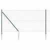 vidaXL Ogrodzenie z łańcucha z kolcami 10 x 1 m Stal pokryta PVC