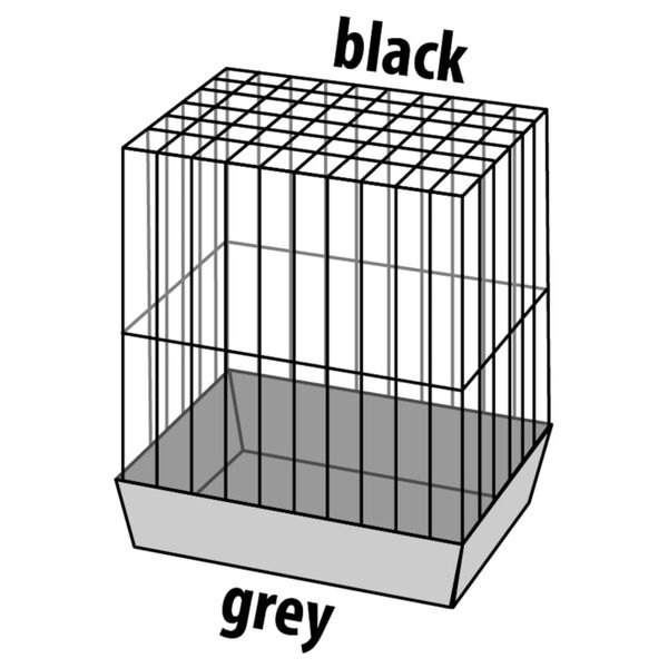 FLAMINGO Klatka dla papużki Marja, 54x34x75 cm, czarna