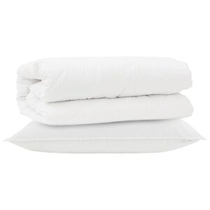 vidaXL Zestaw kołder z poduszką 2 pcs Biały Mikrofibra