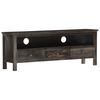 vidaXL Szafka pod TV, czarna, 120 x 30 x 45 cm, lite drewno mango