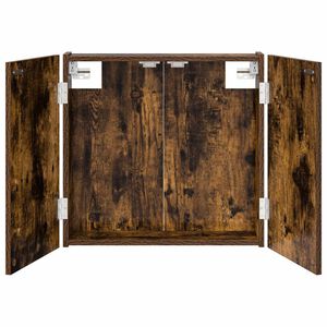 vidaXL Szafka na tarczę do rzutk&oacute;w Dąb wędzony 56 x 12 x 53,5 cm