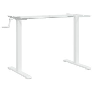 vidaXL Rama biurka do pracy na stojąco, biała, (94-135)x60x(70-114) cm
