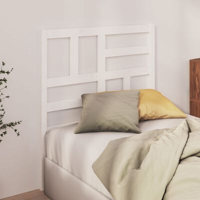 vidaXL Wezgłowie łóżka, białe, 81x4x104 cm, lite drewno sosnowe