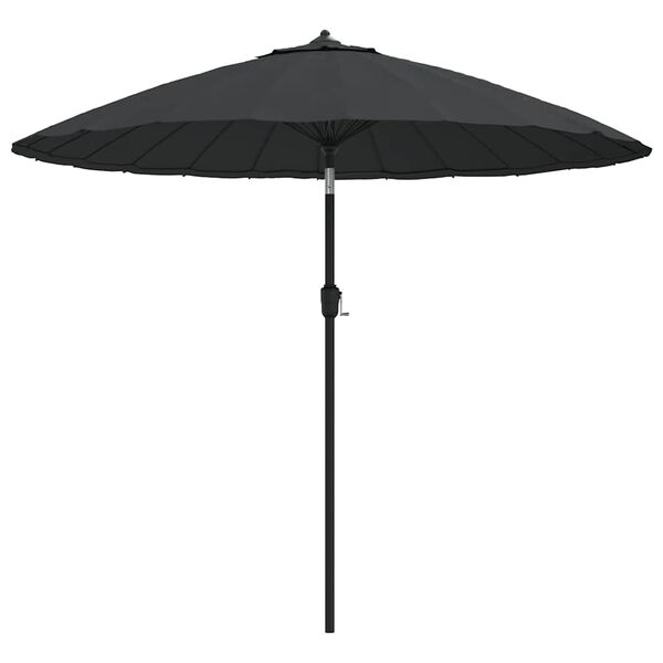 vidaXL Parasol ogrodowy na słupku aluminiowym, 270 cm, antracytowy